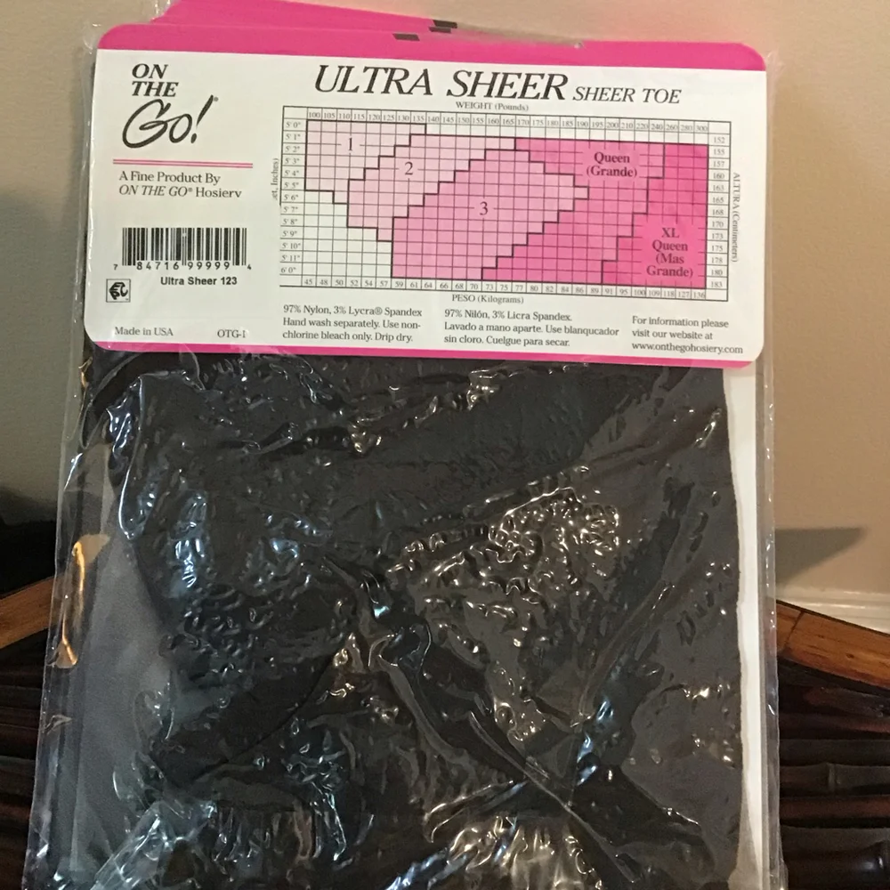 Lot Of 5 Ultra Sheer‎ 3X Queen Off Black